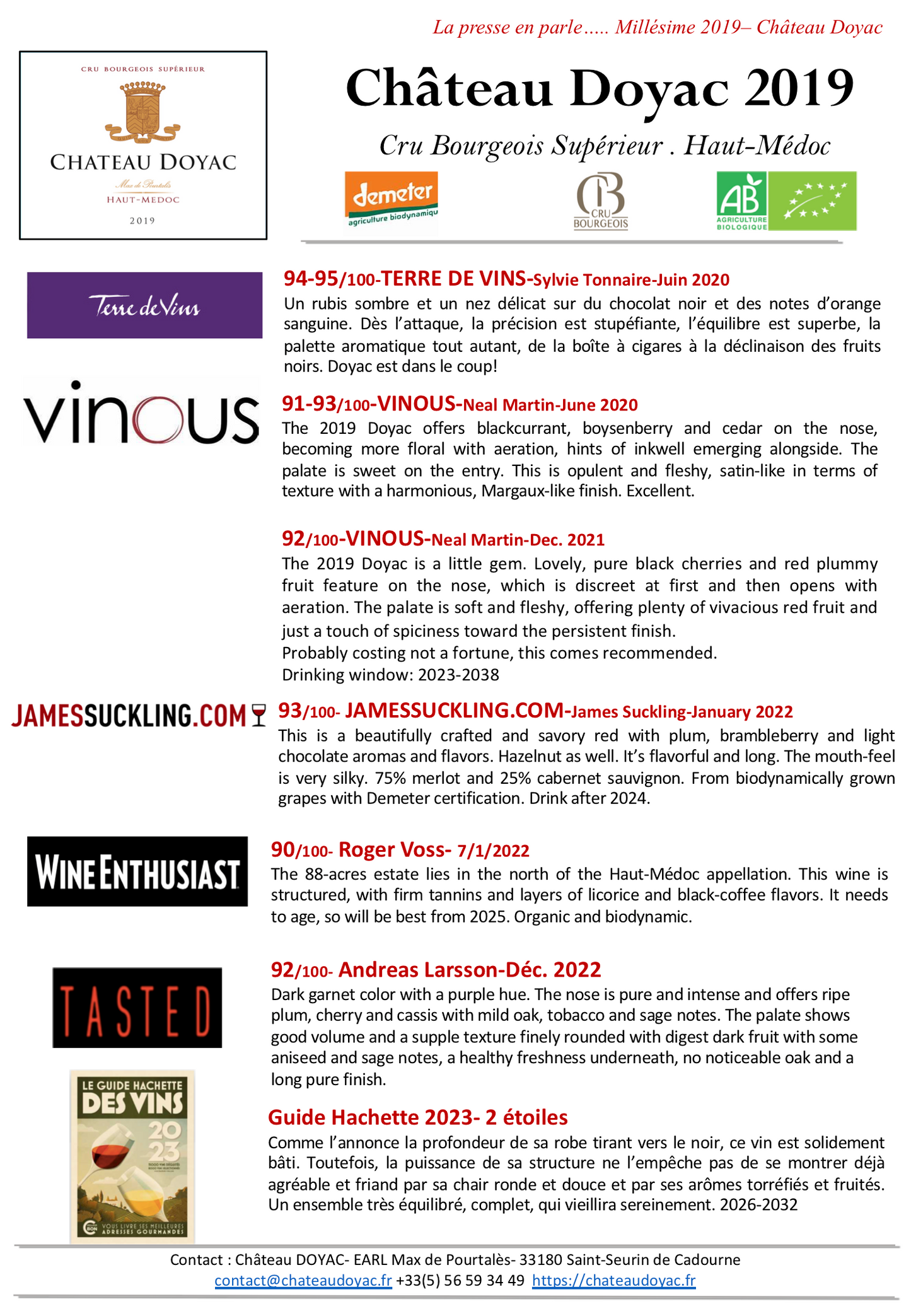 Château Doyac 2019